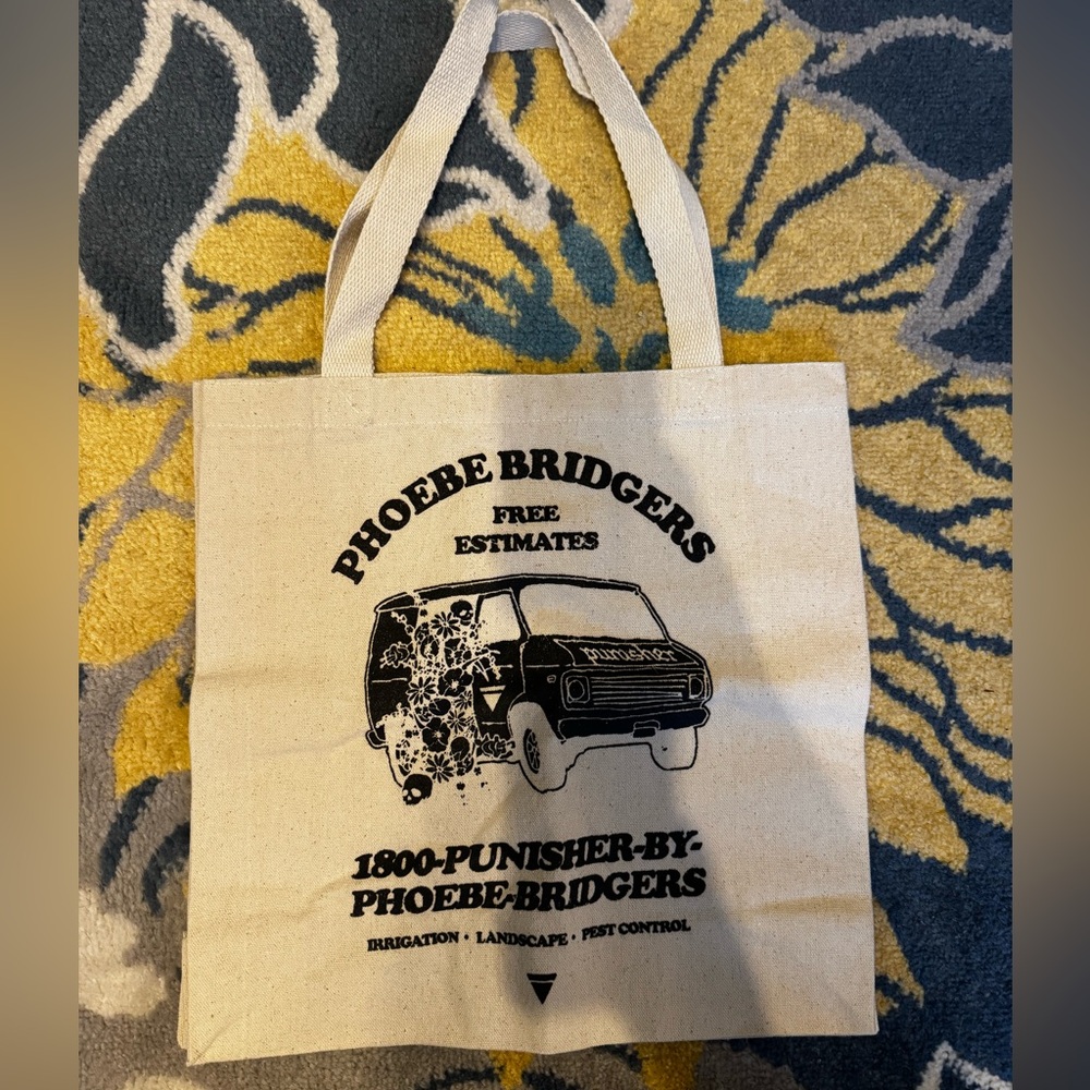 Phoebe Bridgers Tote Bag from the Eras Tour 
Beige